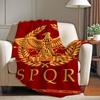 Gold Imperial Eagle Rome SPQR Blanket Warm Soft Suitable For Bedroom Sofa Bed Living Room Office Travel Camping Gifts