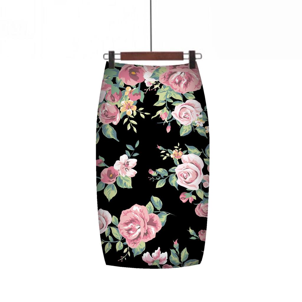 Digital Print Mid-Length Women's Skirt - Chic and Trendy