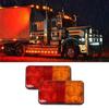 2Pcs Amber Red Taillight LED Trailer Tail Light for Truck Camper Shockproof
