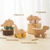1PC Baby Holz Spielzeug Buche Holz Cartoon Dinosaurier Auto Montessori Pädagogisches Spielzeug Junge Mädchen Baby 0-12 Monate spielzeug Neugeborenen Geschenke