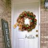 Beautiful Decor Thanksgiving Wreath Featuring Maple Leaves And Elegant Bow For Home