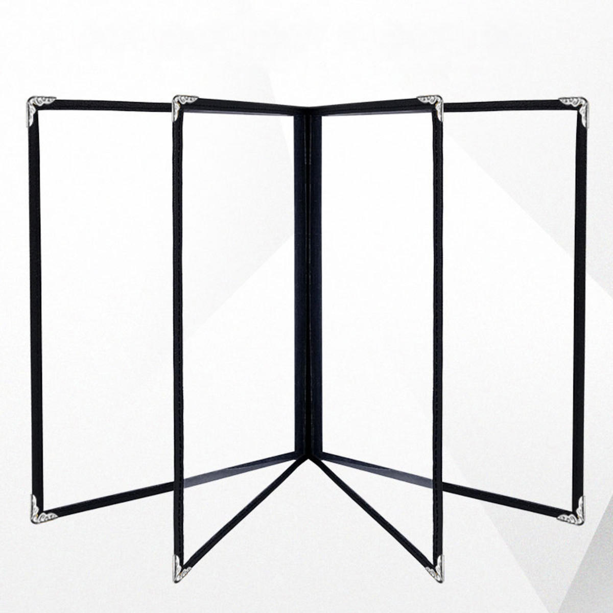 

Папка Меню Двойные Панели Прозрачные Карманы для Писем Металлические Уголки Обложки Меню для Отеля Ресторана Бара Кафе 4 pages and 8 sides