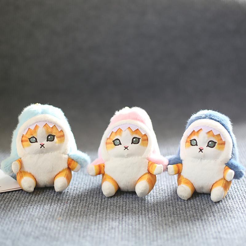 Cute Shark Cat Fried Cat Plush Doll Pendant Doll Beautiful Room Car Bag Decoration Pendant Opening Holiday Gift