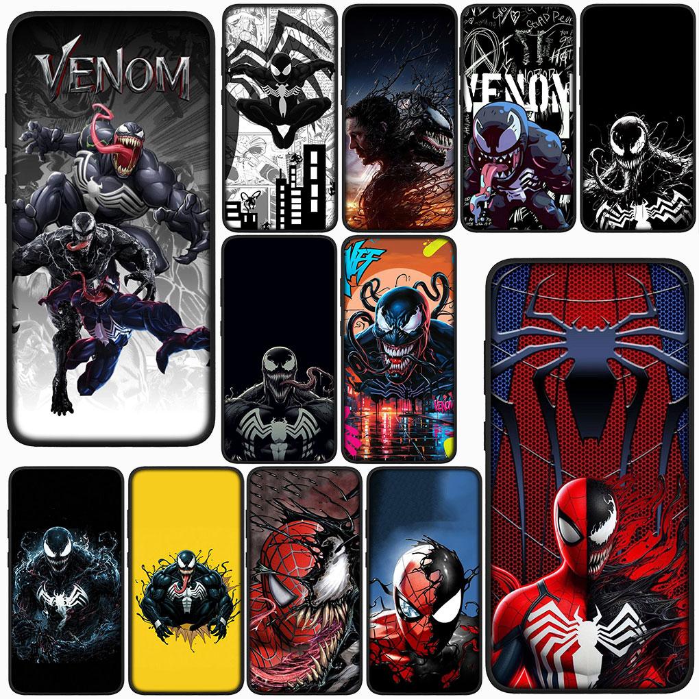 For Motorola Moto G86 G57 G67 G24 G15 G54 Power G13 G14 G34 G35 G45 G60 G53 G55 G64 G75 G72 Phone Case Venom Marvel Spider Man