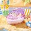 Transparent View Hamster Bathtub Large Space Hamster Sand Bathroom  for Hamster Squirrel Gerbille