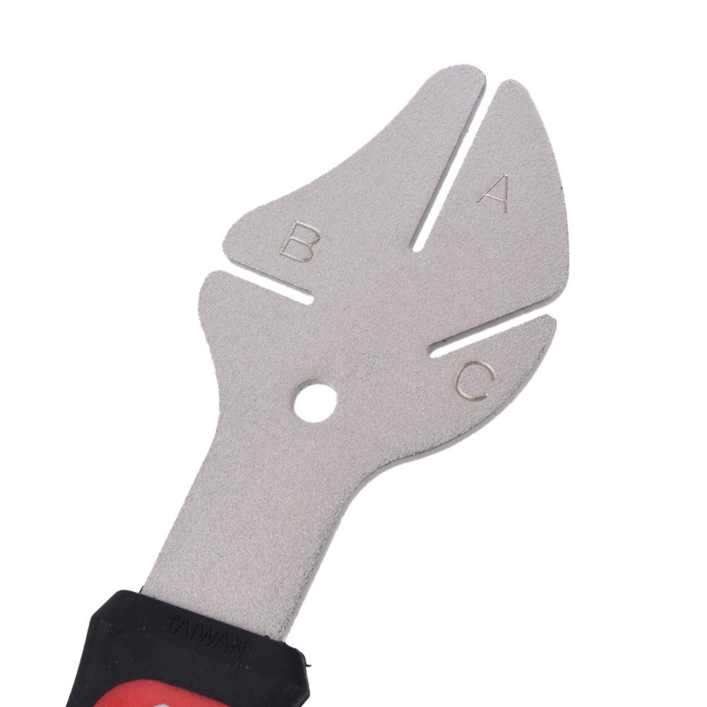 

Stainless Steel Bicycle Brake Disc Rotor Truing Tool With Anti slip Rubber Handle