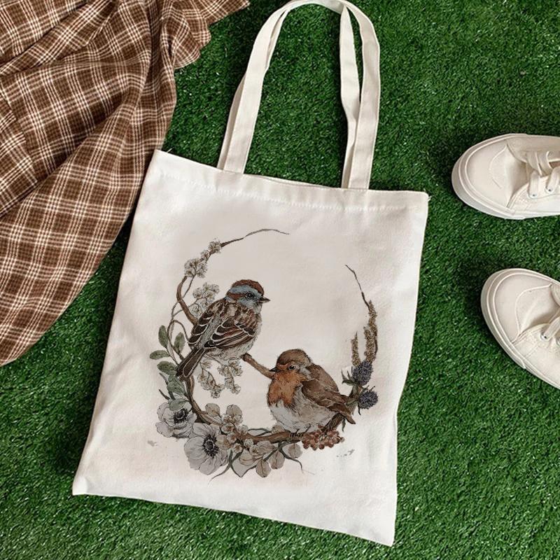 Kobiety Akwarela Zwierzęta Torba na zakupy wielokrotnego użytku Torba płócienna Torba Anime Torba Tote Harajuku Torba na ramię o dużej pojemności Torebka