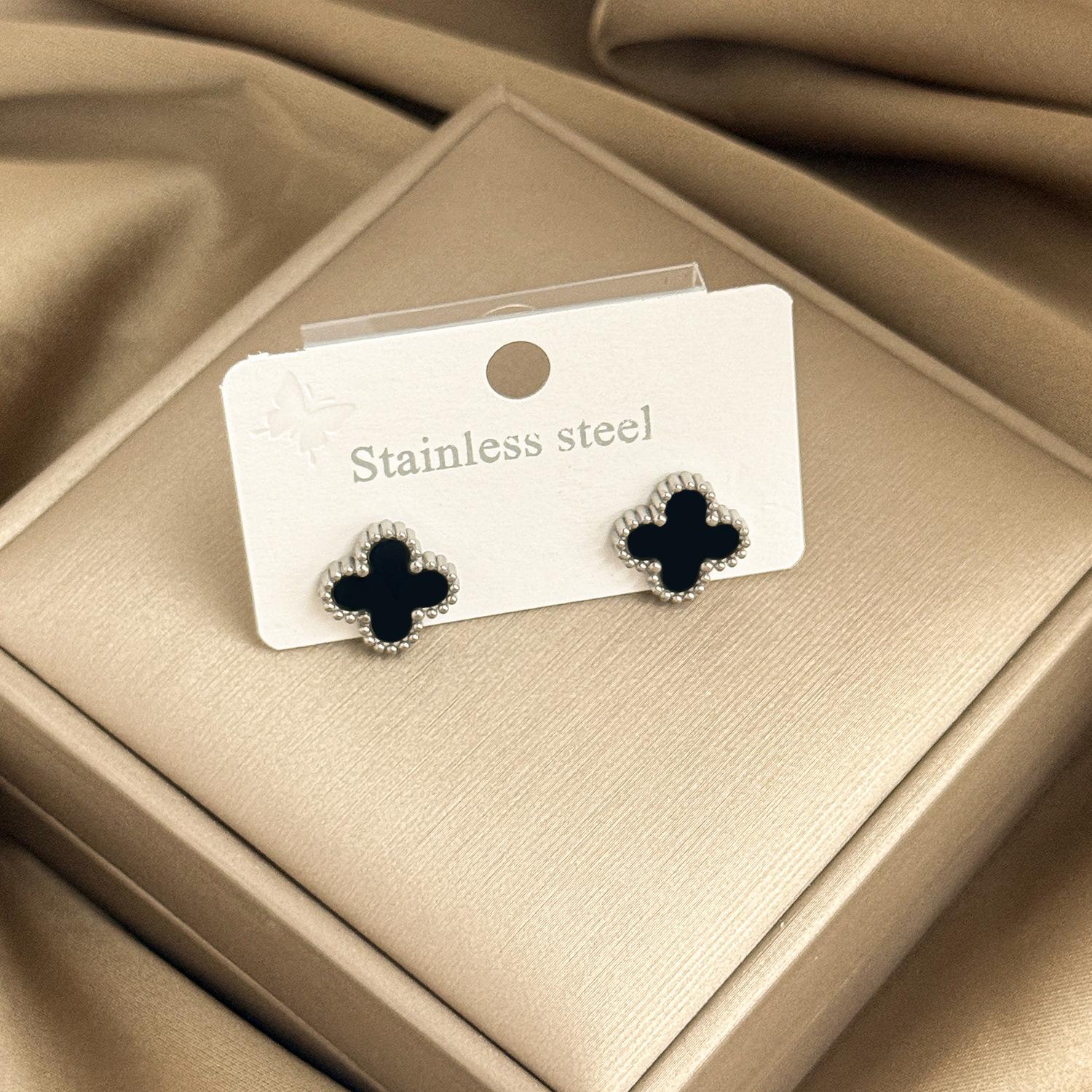 

Сережки Чотирилисник 13 мм 18K вакуумне електролітичне покриття не тьмяніють жіночі сережки