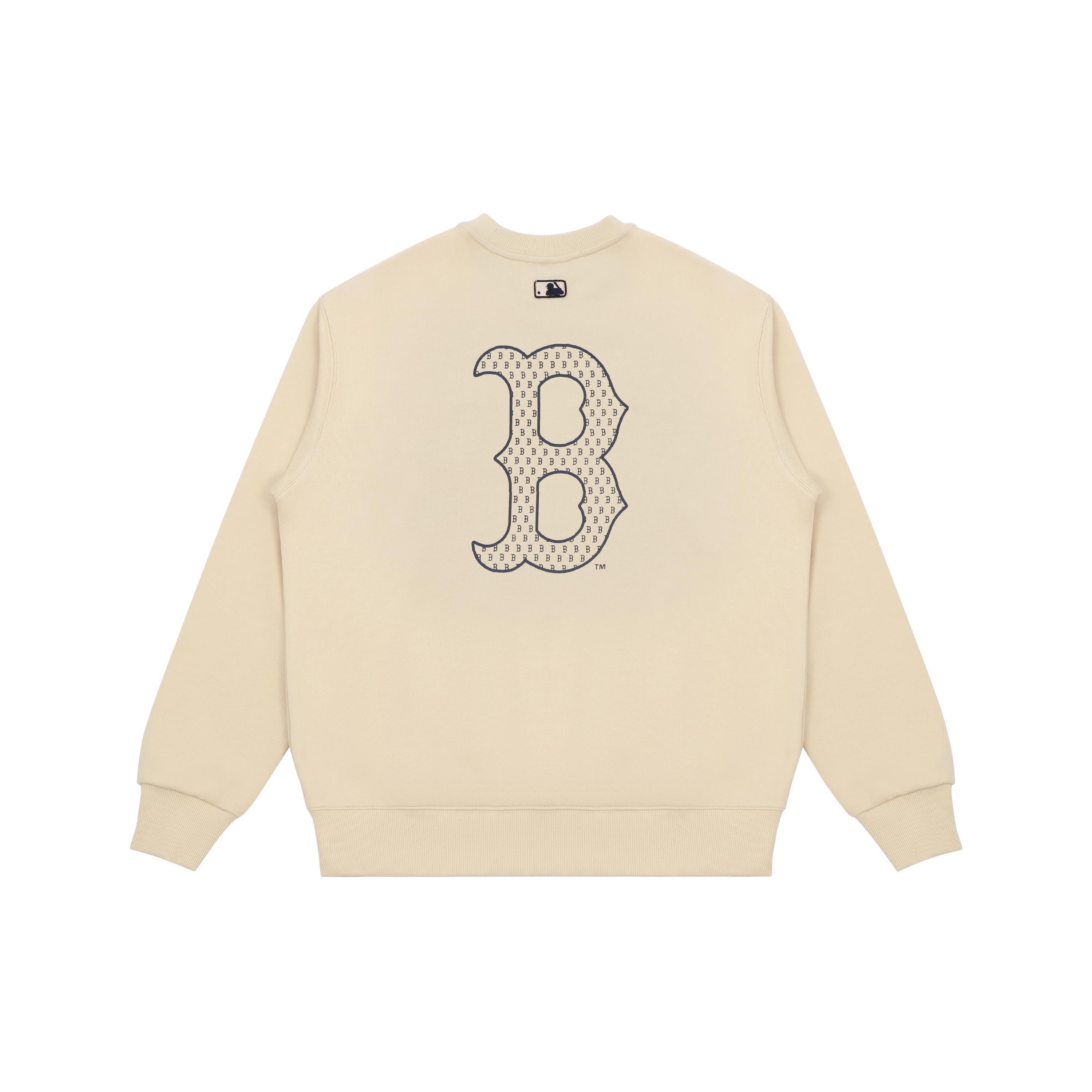 MLB Old Flower Sweatshirts Unisex Beige Crew Neck Moderate Regular 3AMTM0114-43BGS S