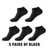 5 Pairs Men Short Socks Bamboo Fiber High Quality Crew Ankle Casual Business Breathable Soft Compression Low-Cut Socks for Male