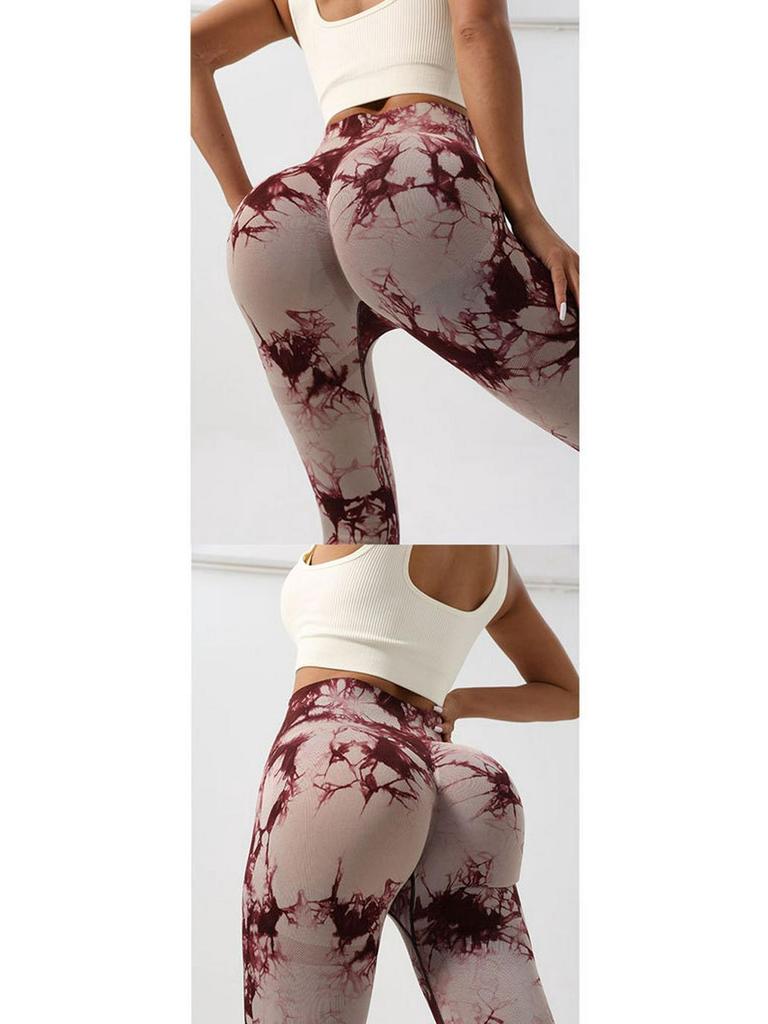 Southeast Asia Style Tie-Dye Butt-Lifting Yoga Pants
