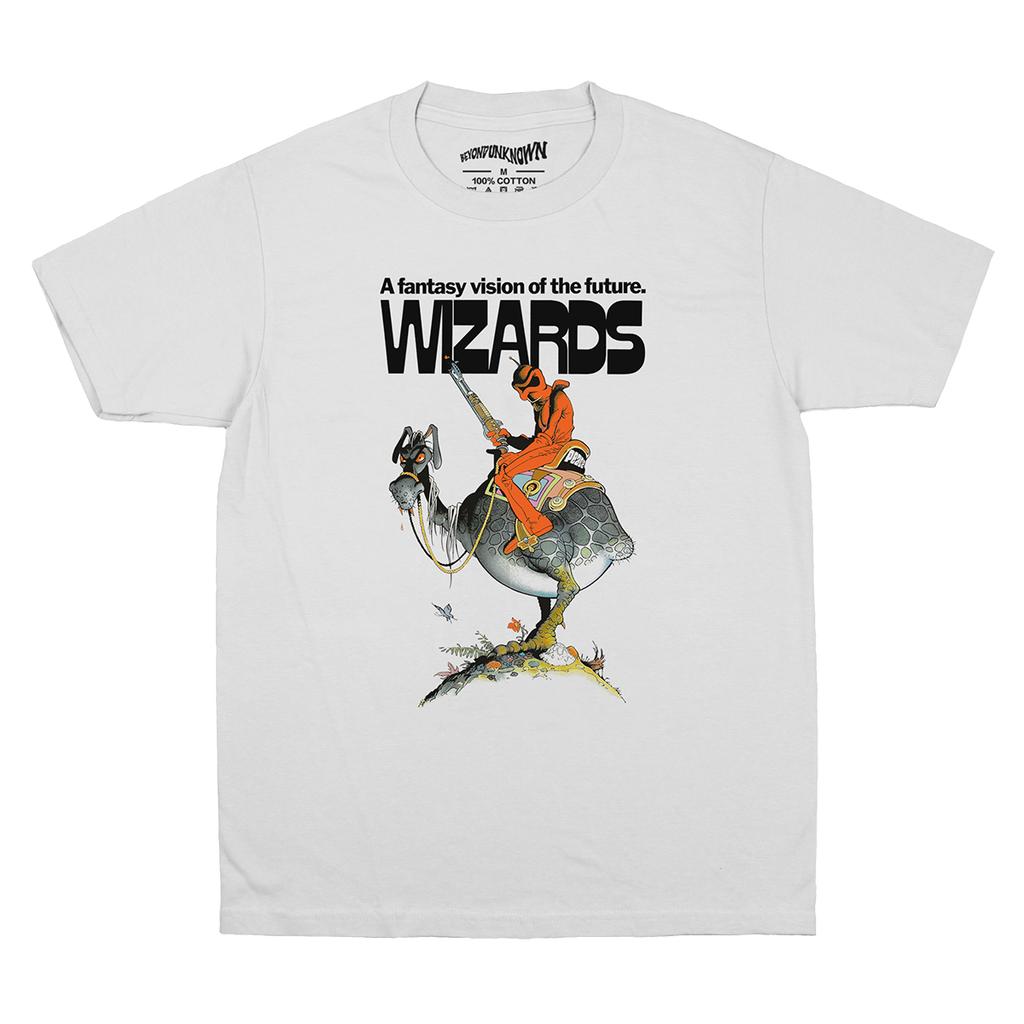 Wizards T-Shirt 70er Jahre Animierter Science-Fantasy-Film Heavy Metal Gandahar Feuer und Eis Baumwolle Kurze Ärmel Kleidung Hemd