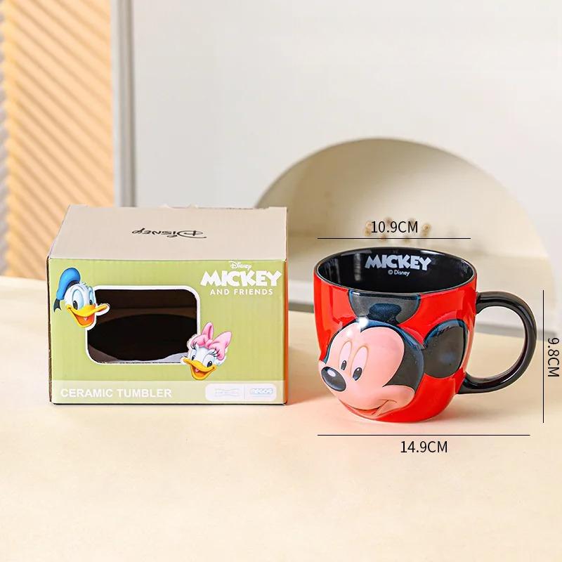 Disney Mickey Mouse 3D Mug Creative Ceramic Coffee Cup with Handle Good-looking Couple Cup Gift Home Office Cup