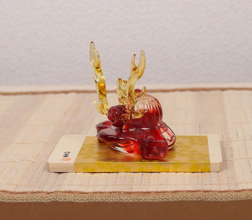 Craftsman House Helmet Ornament Small May Festival Tango no Sekku Handmade Glass - (Red Style) (Height 8cm) Doll, (Boys' Festival),