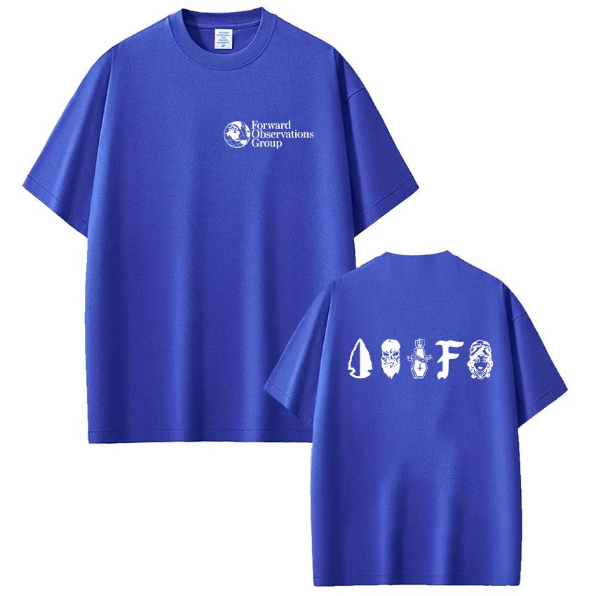 Forward Observations Group Skeleton Tshirts Unisex Women Clothing Fashion Punk Gothic T Shirts Oversized Casual Tees Streetwear