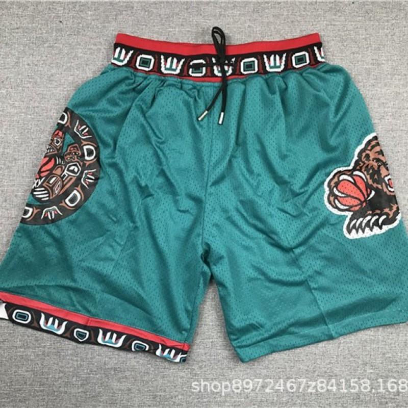 Mens Basketball Shorts With Embroidered Team Logos Lakers 76ers Heat Spurs Nets Cotton Athletic Wear Sport
