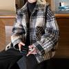 Men's Retro Plaid Wool Coat: Trendy, High-End, Thickened, Warm, Autumn/Winter Casual Jacket