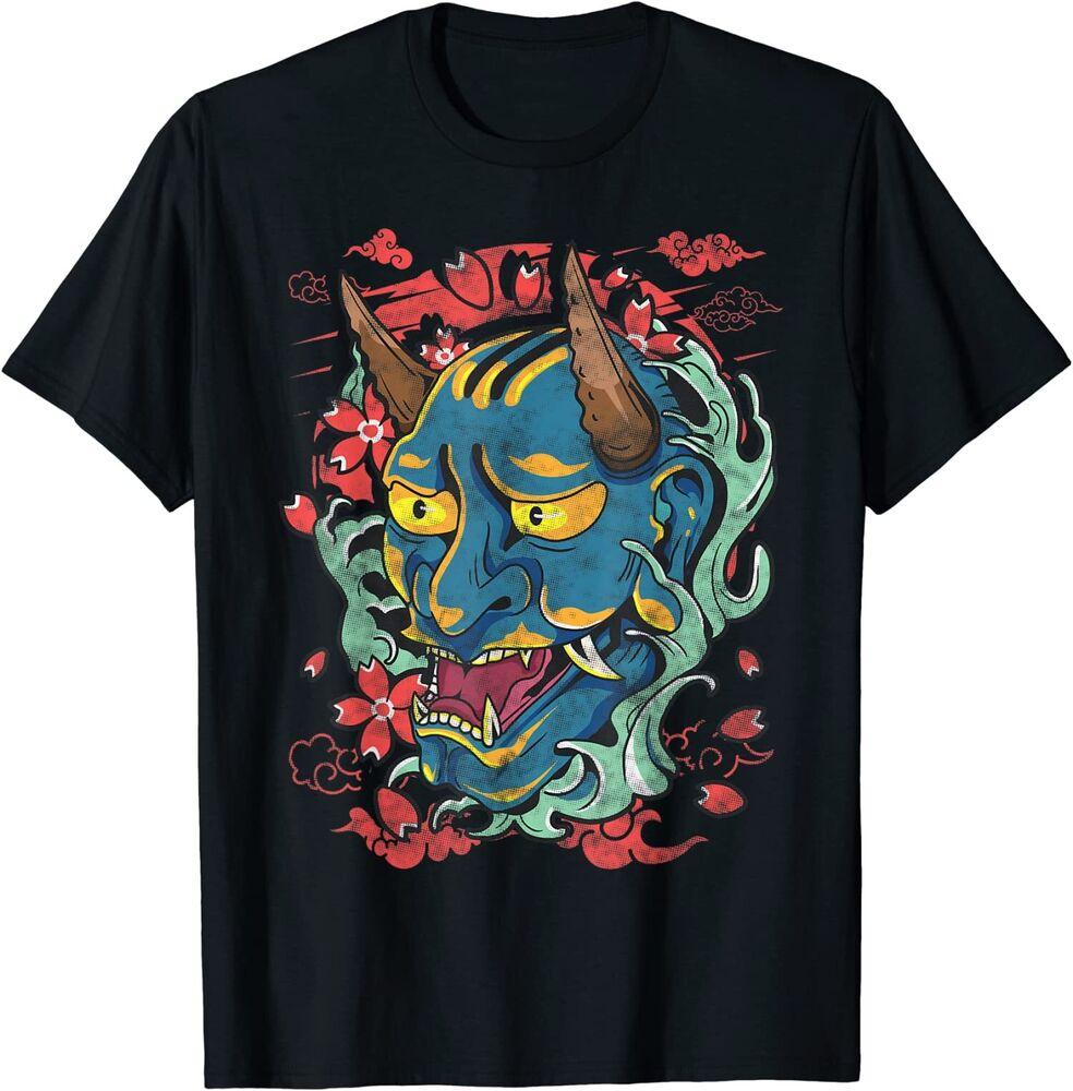 

Oni Японская маска демона Синяя маска демона Oni Mask Футболка унисекс