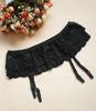 Sexy Lace Suspender High Knee Stocking Open Crotch Hold On Belt Lady Crotchless Tights Flower NightLife Sex Erotic for Women