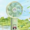 Green Cartoon Panda Fan Creative Cartoon Handheld Fan Simple Mini Electronic Fan  Camping