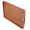 Solid Wood Tea Serving Tray Handcrafted Finish Cherry Blossom Tray  Food Serving