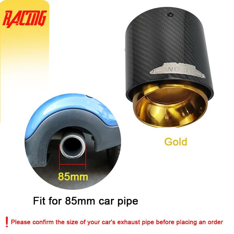 1 Pc Carbon Fiber Exhaust Muffler Tips Car Modification Nozzle for Muffler Fit Upgrade For Mini Cooper F54 F55 F56 F57 F60 R55