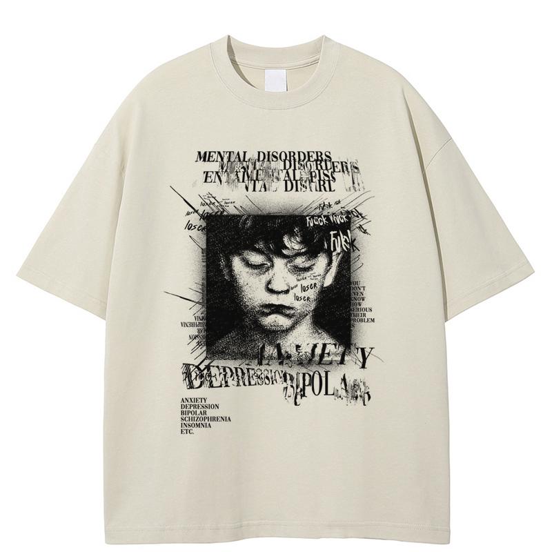 2026 Унисекс Футболка Streetwear КВАРТАЛ 24 Графика Лица A37T007 XXL 2140₽