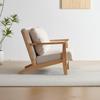 Japanese Solid Wood Single Sofa Natural Wood Lounge Chair Hotel Reception Living Room Seat Comfortable Lazy Chair Design