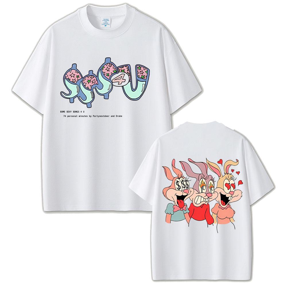 Rapper PARTYNEXTDOOR & Drake Album Some Sexy Songs 4 U SSS4U 2025 T-shirts Men Hip Hop Oversized T Shirts 100% Cotton T-shirt