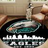 Philadelphia Eagles Runde Matte, Rutschfester Kreis Teppich Stuhl Teppich Für Wohnzimmer, Schlafzimmer, Fußmatte Heimdekoration Geschenk Weihnachtsgeschenke