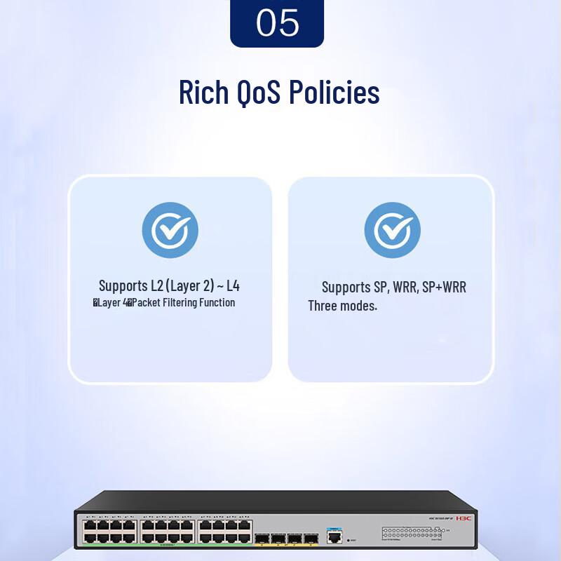 H3C S5135S-28P-HPWR-SI 24-Port Gigabit PoE+ Managed Access Switch