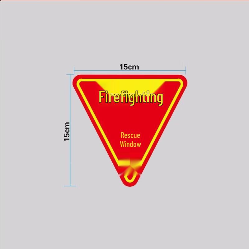 WEZHO Triangular Fire Rescue Window Safety Sign