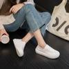 Leather women's autumn new leather sports and leisure shoes versatile platform white shoes two wear board shoes