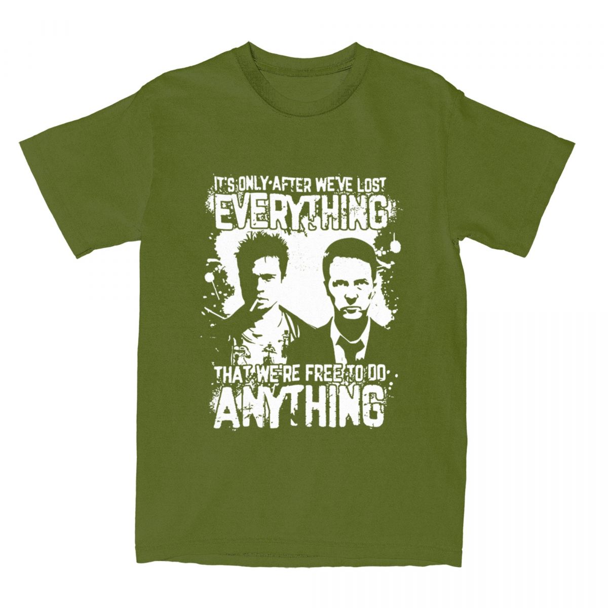 

Fight Club Quote T Shirts Men s Pure Cotton Crazy T-Shirts O Neck Tyler Durden Tee Shirt Short Sleeve Clothes Gift Idea 4XL