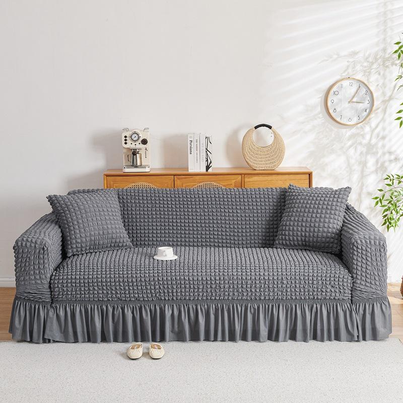 Seersucker Stoff Sofabezug All-Inclusive Spitze Verdickt Rutschfest Staubdicht Sofabezug für alle Jahreszeiten