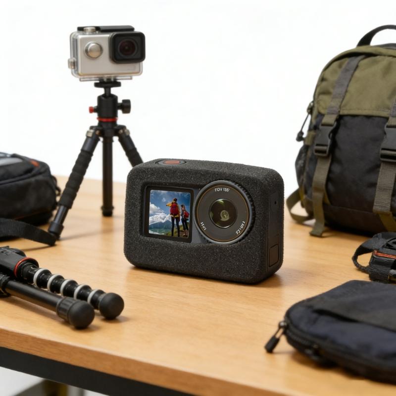 1PC Cotton Windshield Cover for Action 6 Camera Reduces Wind Noise for Clear Recording During Outdoor Sports