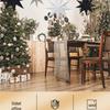 Festive 3D Hanging Star Ornaments: Christmas Ceiling Décor and Lampshade with Nine-Pointed Design