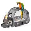 Portable Bird Travel Carrying Box Transport Bird Cage with Stainless Steel Tray Pet Multifunctional Parrot Bird Bag Outdoor