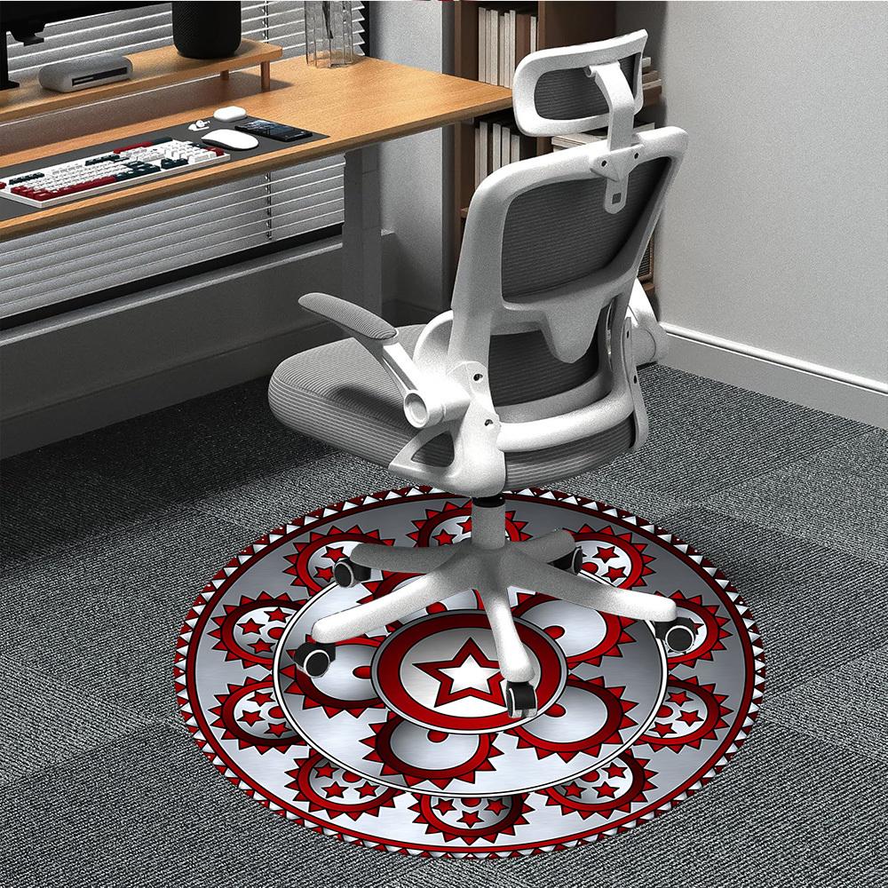 

1pc Star Mandala Pattern Chair Carpet for Office, , Non-slip carpet, Very suitable for offices, farmhouses,Outdoor carpet yy251120013 80cm by 80cm