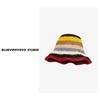Di Lizheba Rainbow Hat Female Summer Visor Female Sunscreen Hat Dopamine Straw Hat Woven Bucket Hat