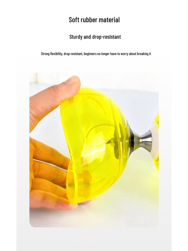 Beginner Student Diabolo Set with Three/Five-Bearing, Bell & Luminous Double-Head