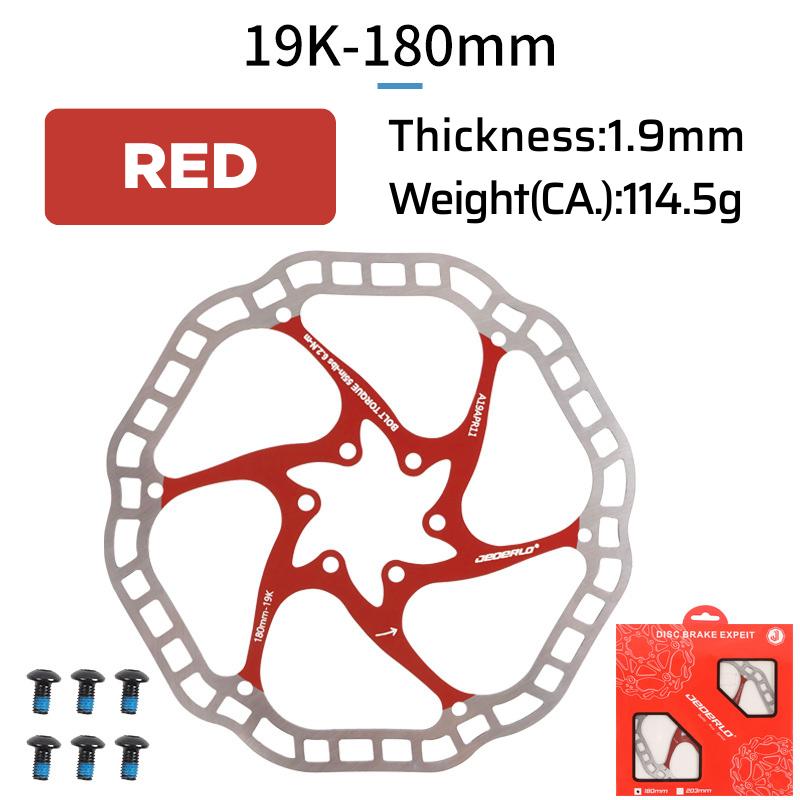6-Bolt Bicycle Disc Brake Rotor Hydraulic Disc Brake 160/180 Ultra-Light High Strength Heat Dissipation Rotor for MTB Road Bike