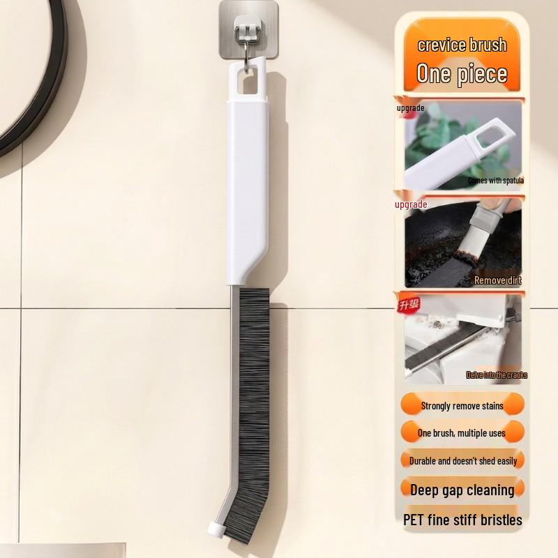 Multi-functional Long Handle Gap Cleaning Brush for Bathroom, Toilet, and Window Corners