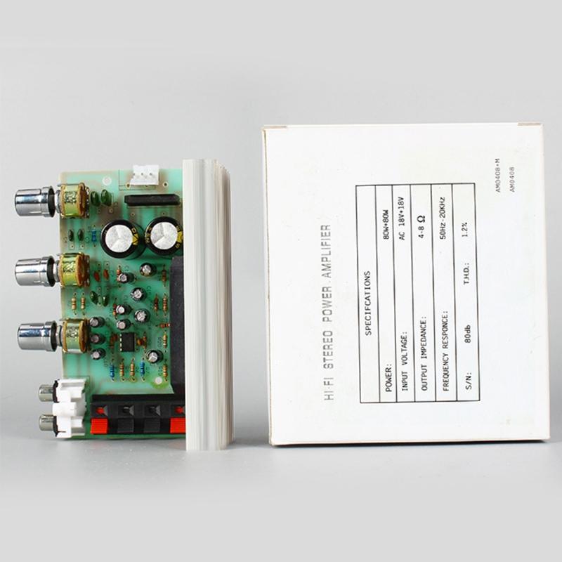 50W+50W STK4132 Amplifier Board DX-0408 2.0 Channel Double High-Power DIY Amplifier Board Module Kit