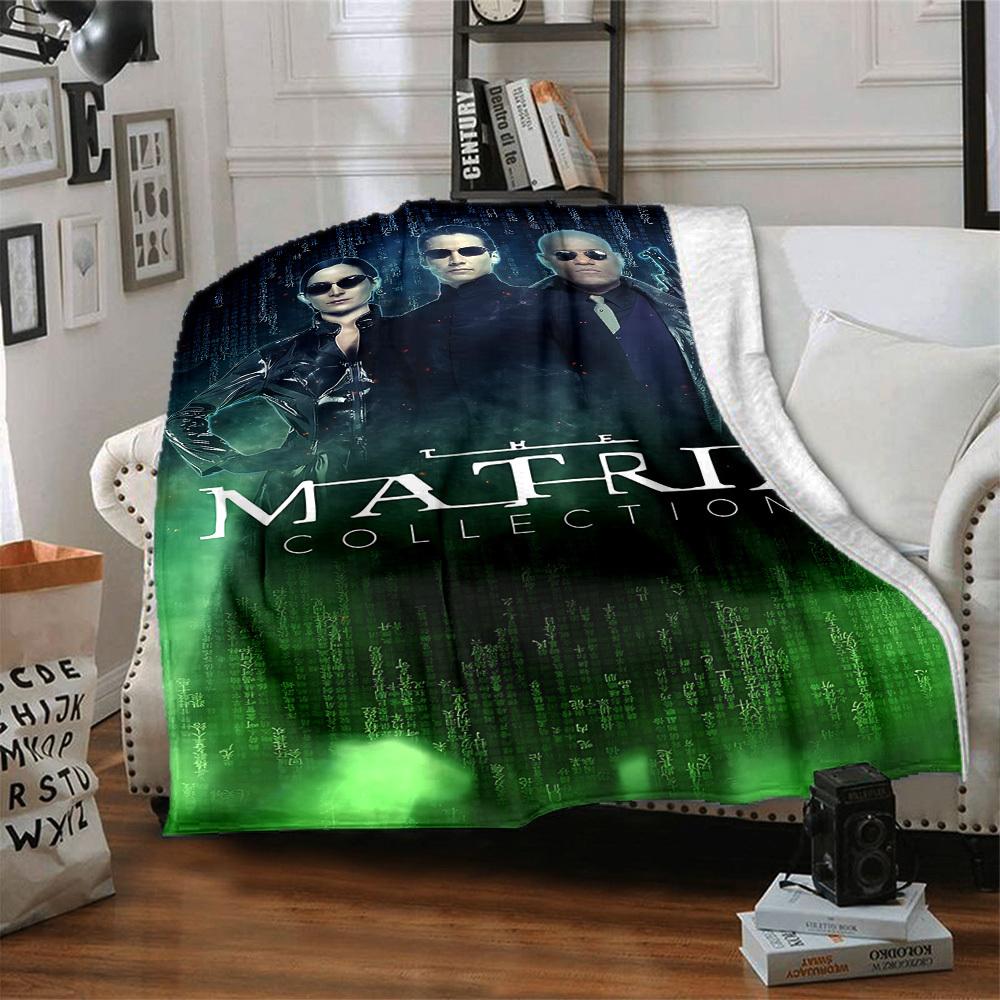 1 Stück Matrix-Decke Leichte Flanell-Kuscheldecke für Sofa, Bett, Reise, Wohnzimmer, Büro, Couch, Sessel und Bett