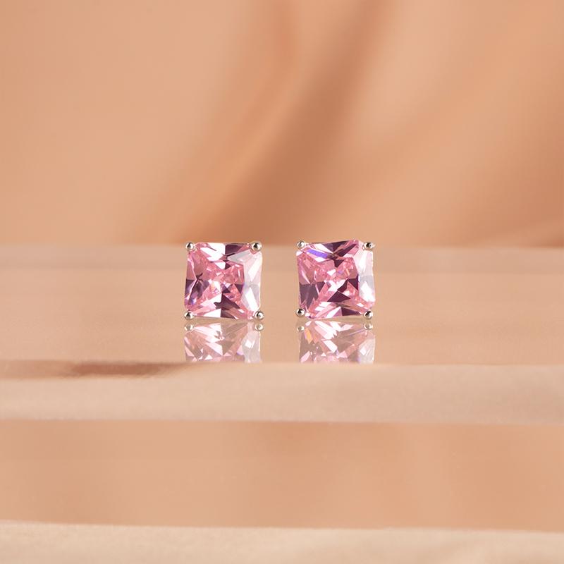 Cellacity Orecchini a Lobo in Argento Sterling 925 100% con Tormalina Paraiba 7*7mm per Donna Scintillanti Gioielli Fini da Regalo per Festa di Matrimonio