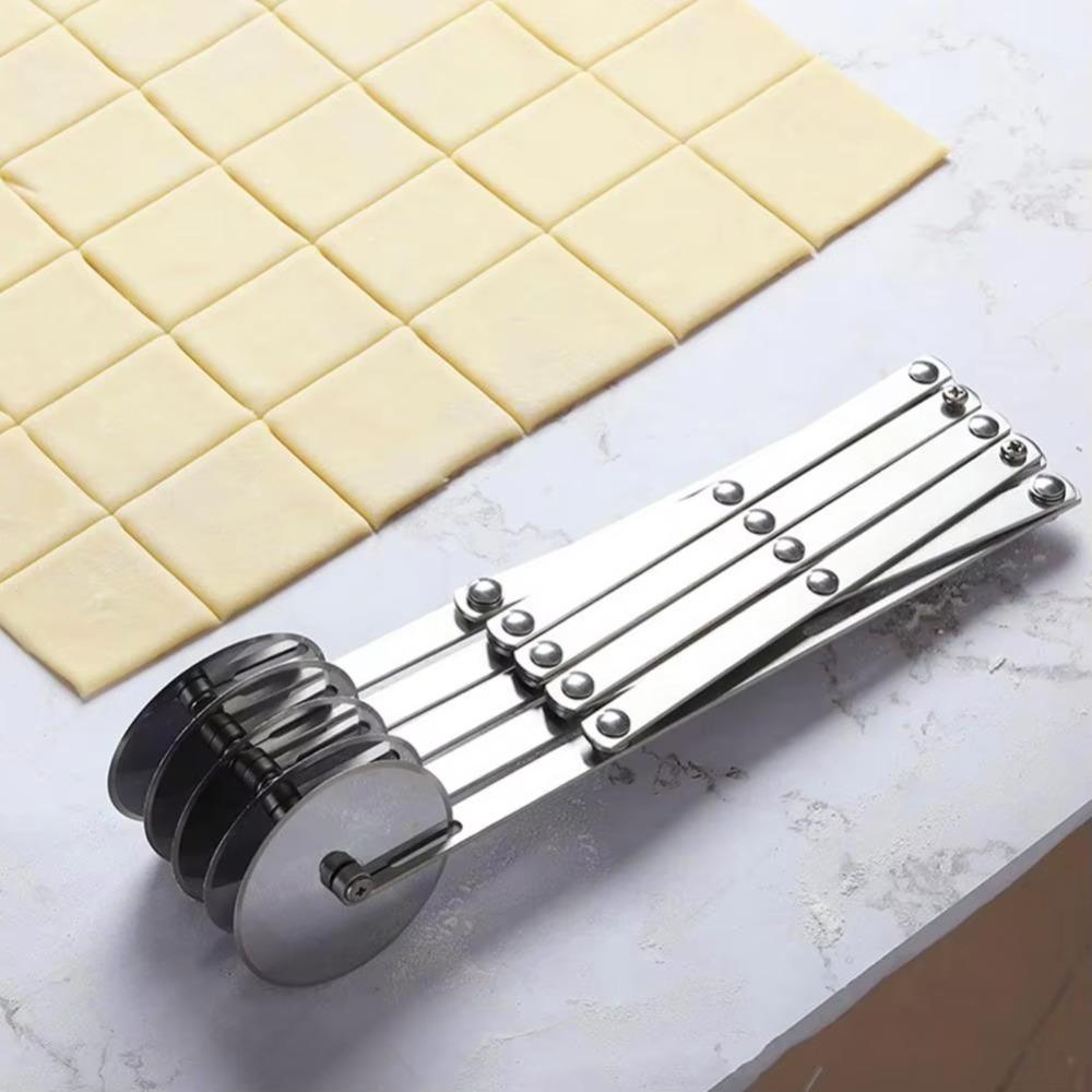 Stainless Steel Dough Divider Cutter Adjustable Width Pizza Pastry Peeler Restaurant