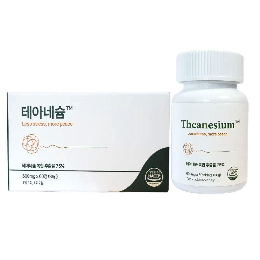 Theanesium Theanesium Complex Extract 75% Peppermint Extract Powder 600mg 1 Box 60 Tablets