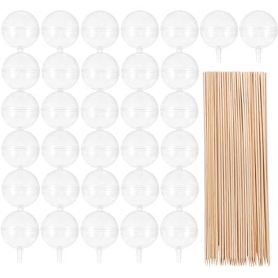 100 Pcs Cake Gifts Boxes Cupcake Muffin Holders Chocolate Balls Bracket Bamboo + Acrylic Truffle