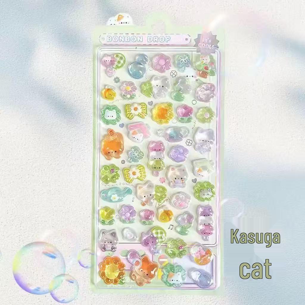 3D Cartoon Animal Epoxy Stickers for Kids and Girls Reward